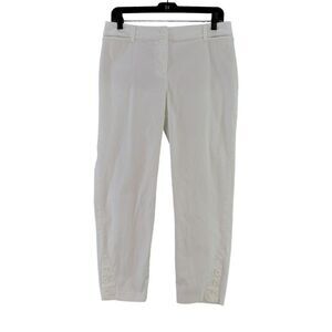 Talbots White Perfect Crop Pants Sz 4
